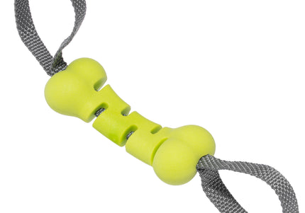 Nuzzle Puzzle Fling N Forage Bone 36cm – Rubber Bone with Handles, Versatile Fetch and Treat Toy