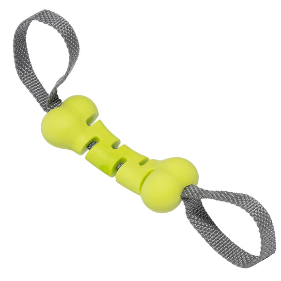 Nuzzle Puzzle Fling N Forage Bone 36cm – Rubber Bone with Handles, Versatile Fetch and Treat Toy