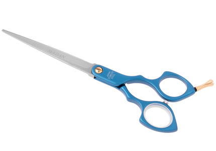 Madan Straight Grooming Scissors 6.5" – Ultra-Light Japanese Steel, Aluminum Handle, Purple