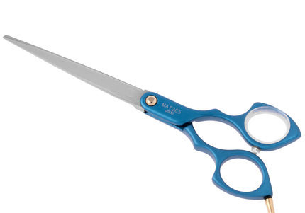 Madan Straight Grooming Scissors 6.5" – Ultra-Light Japanese Steel, Aluminum Handle, Purple