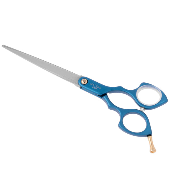 Madan Straight Grooming Scissors 6.5" – Ultra-Light Japanese Steel, Aluminum Handle, Purple