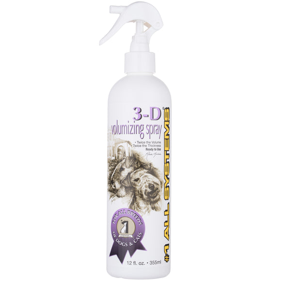 1 All Systems 3D Volumizing Spray 355ml – Lightweight Lift Formula for Fuller, Textured Coats