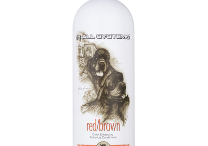 1 All Systems Color Enhancing Botanical Conditioner Red Brown 473ml – Nourishing Formula for Vibrant Dark Coats