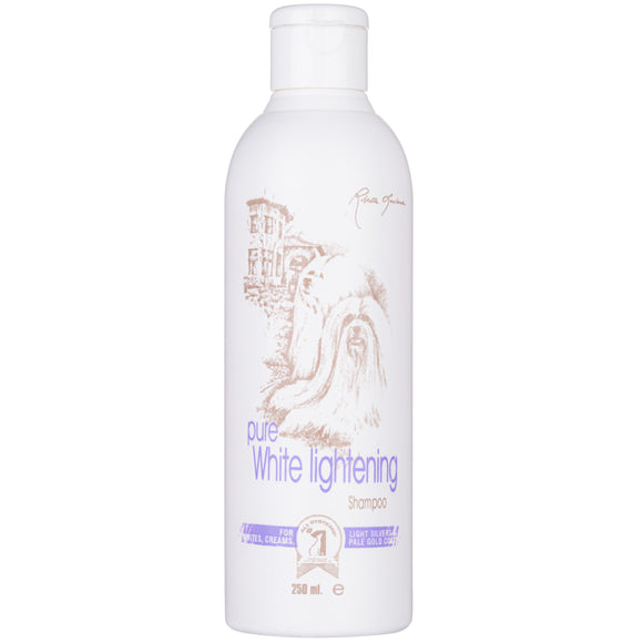 1 All Systems Pure White Lightening Shampoo – Brightening Formula for White and Light Coats, 250ml