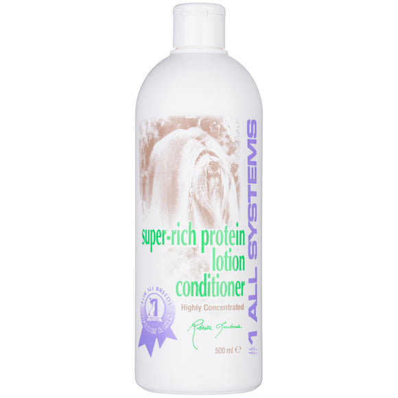 1 All Systems Super Rich Protein Lotion Conditioner – Antistatic Formula, 500ml, Nourishing Coat Care