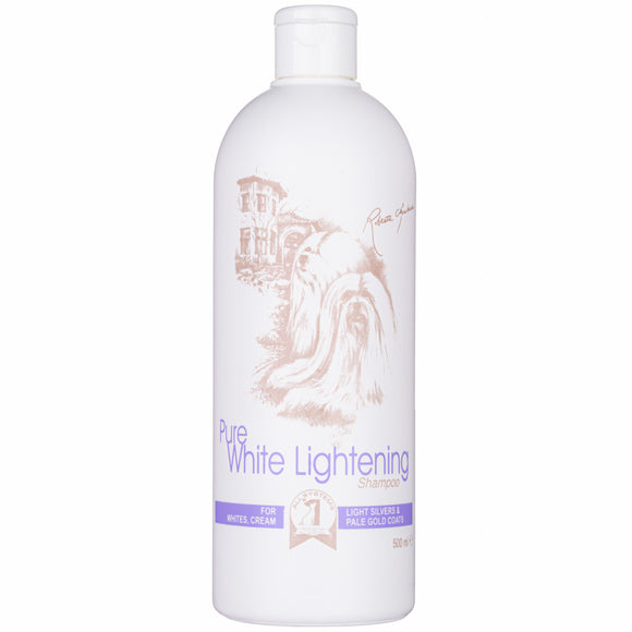 1 All Systems Pure White Lightening Shampoo – Brightening Formula for White and Light Coats, 500ml