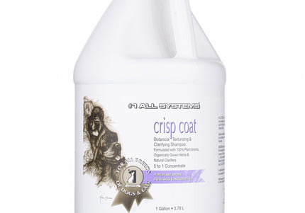 1 All Systems Crisp Coat Botanical Shampoo – Herbal Formula, 3.8L, Enhances Texture and Shine