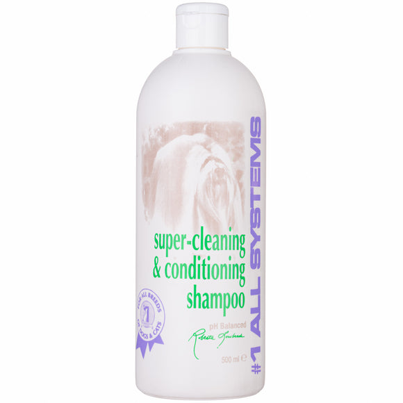 1 All Systems Super Cleaning & Conditioning Shampoo – Gentle Coat Strengthening Formula, 500ml