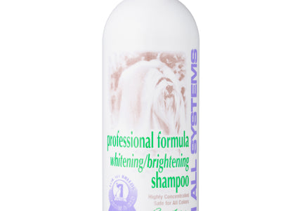 All Systems Professional Formula Whitening Shampoo – 500ml, Removes Discoloration, Suitable for All Coat Types