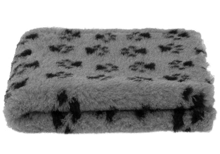 Blovi DryBed A Anti-Slip Grooming Bed – Gray with Black Paw Print, 150x150cm