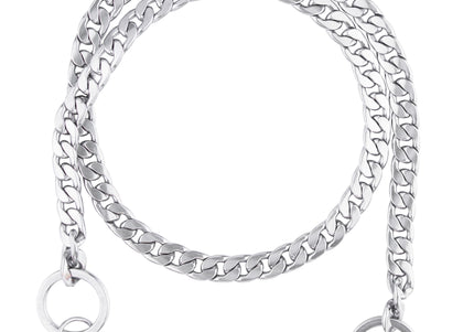 Show Tech Flat Link Display Chain – Stainless Steel, 12mm Width, 80cm Length, Durable Finish