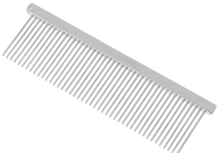 Greyhound Metal Grooming Comb 4.5in – Medium Tooth Spacing, Professional Finish