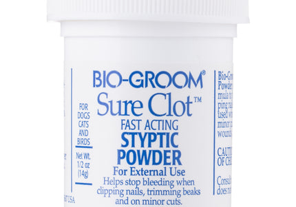 Bio-Groom Sure Clot Styptic Powder – Fast-Acting Bleeding Control, 14g Jar