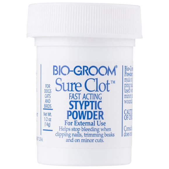 Bio-Groom Sure Clot Styptic Powder – Fast-Acting Bleeding Control, 14g Jar