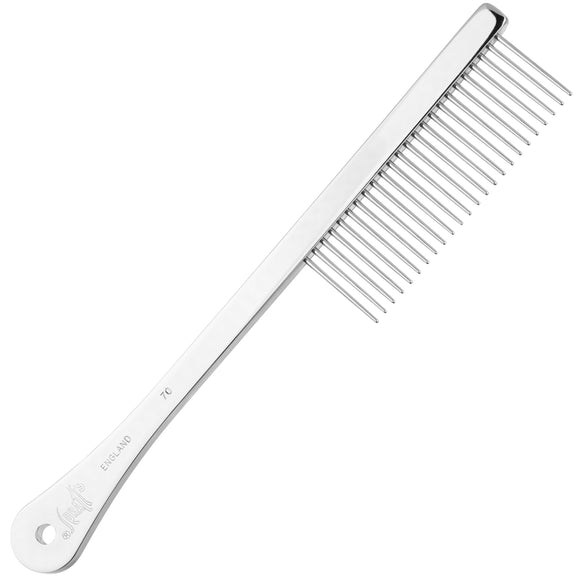 Spratts No. 70 Long Wide-Gauge Comb – Stainless Steel, Tangle-Resistant Grooming Tool