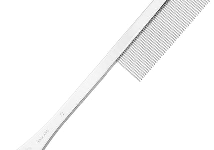 Spratts Comb No. 72 – Long Dense Metal Grooming Comb with Smooth Rounded Teeth