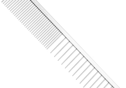 Chris Christensen Buttercomb 003 Fine/X-Coarse 7.5in Metal Comb – Mixed Tooth Spacing, Durable Design