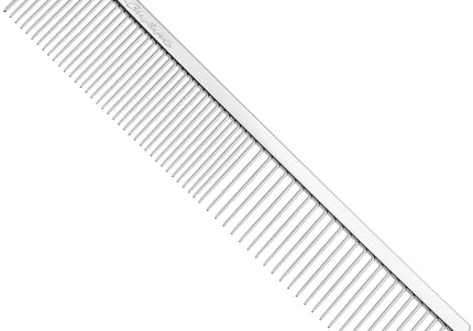 Chris Christensen Buttercomb 7.5in Greyhound Style – Fine/Coarse Solid Stainless Steel Grooming Comb