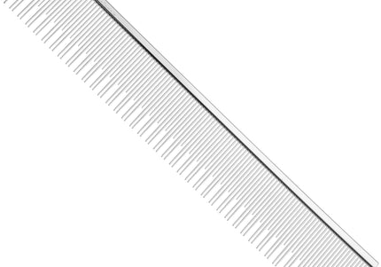 Chris Christensen Buttercomb Jill Dual Tooth 22cm – Solid Metal Grooming Comb with Mixed Length Teeth