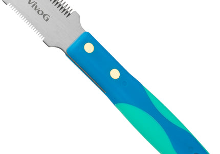 Vivog Double-Sided Blade Trimmer – 17/22 Teeth, Versatile Dematting and Deshedding Tool