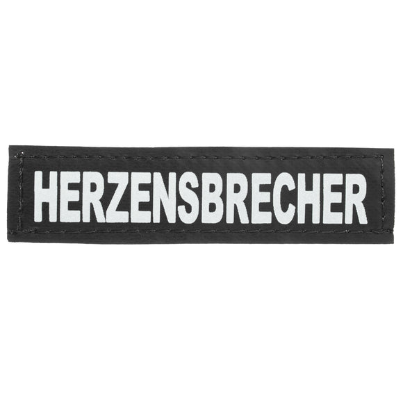 Julius-K9 Herzensbrecher Patch XS – Velcro Attachment, 2x8cm, Durable Label for Harnesses