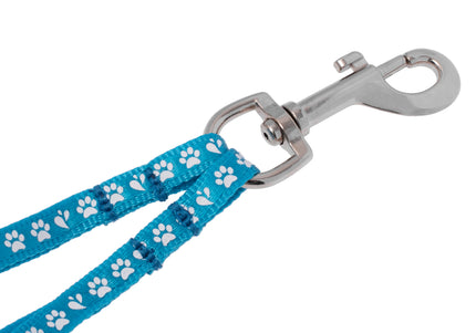 Groom Professional Dual Noose Blue – Double Grooming Leash with Dog Paw Design, Adjustable