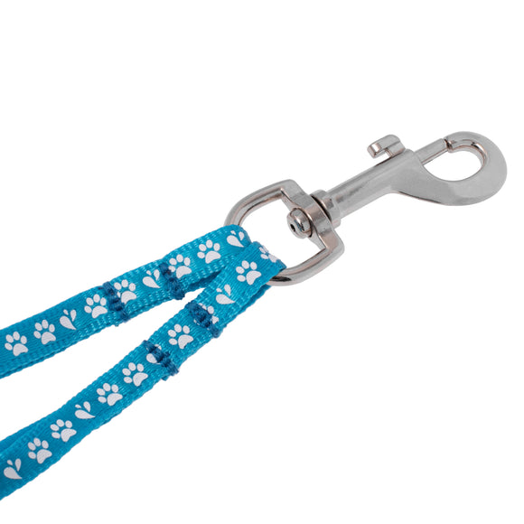 Groom Professional Dual Noose Blue – Double Grooming Leash with Dog Paw Design, Adjustable