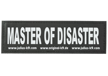 Julius-K9 Master of Disaster Patch Set – Large Velcro Attachment, 2 Pieces