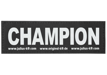 Julius-K9 Champion Patch Set – Large Velcro Attachment, 2 Pieces, Durable Design