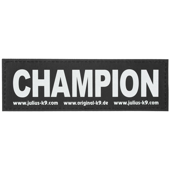 Julius-K9 Champion Patch Set – Large Velcro Attachment, 2 Pieces, Durable Design