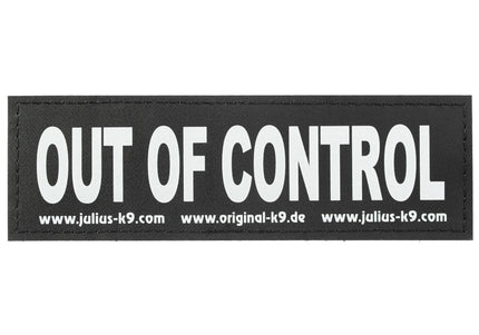 Julius-K9 Out Of Control Patch Set – Large Velcro Attachment, 2 Pieces