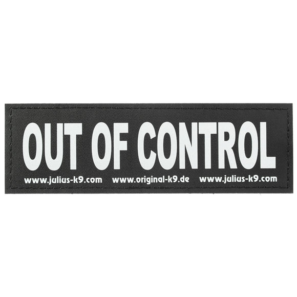 Julius-K9 Out Of Control Patch Set – Large Velcro Attachment, 2 Pieces