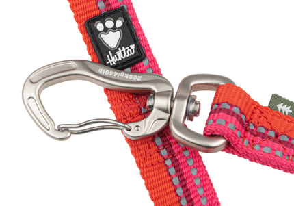 Hurtta Adjustable Leash Eco Rosehip – Padded Handle, Pink and Orange, Durable Design