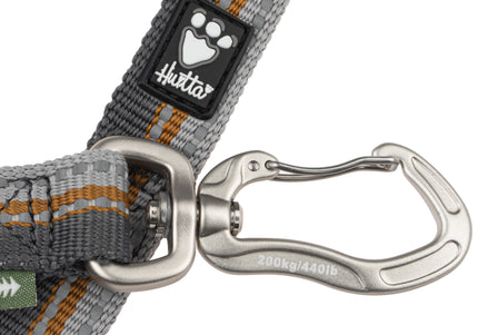 Hurtta Adjustable Leash Eco Blackberry – Padded Handle, Gray and Honey, Lightweight Design