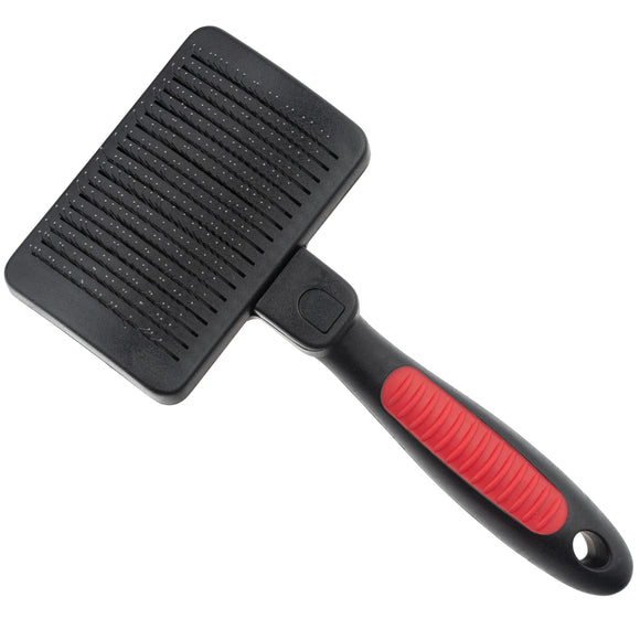 Ideal Dog Self-Cleaning Poodle Brush – Small Size, Ergonomic Handle, Easy Hair Removal