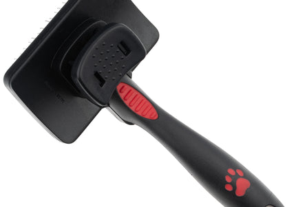 Ideal Dog Self-Cleaning Poodle Brush – Small Size, Ergonomic Handle, Easy Hair Removal