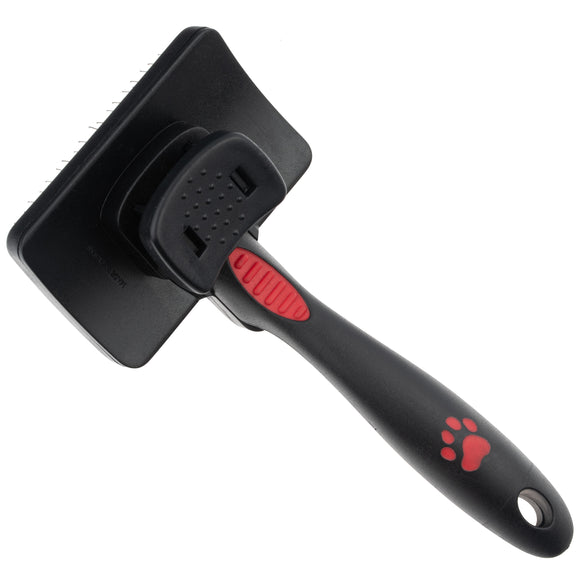 Ideal Dog Self-Cleaning Poodle Brush – Small Size, Ergonomic Handle, Easy Hair Removal