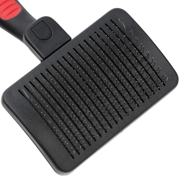 Ideal Dog Self-Cleaning Poodle Brush – Small Size, Ergonomic Handle, Easy Hair Removal