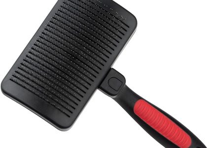 Ideal Dog Self-Cleaning Slicker Brush – Medium Size, Ergonomic Handle, Easy Hair Removal