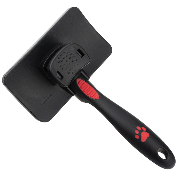 Ideal Dog Self-Cleaning Slicker Brush – Medium Size, Ergonomic Handle, Easy Hair Removal