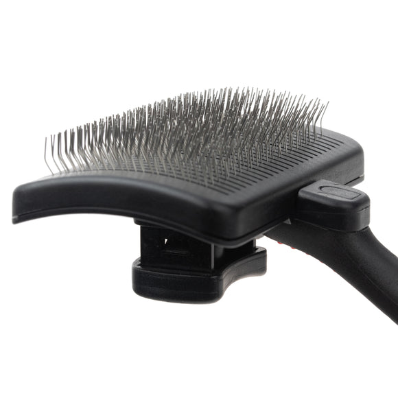 Ideal Dog Self-Cleaning Slicker Brush – Medium Size, Ergonomic Handle, Easy Hair Removal