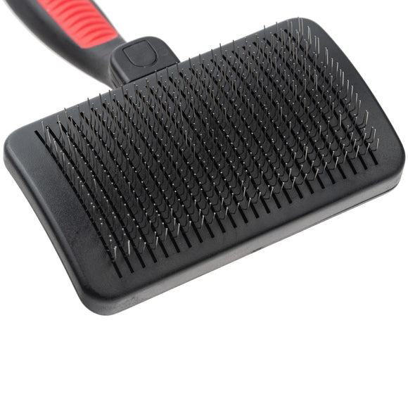 Ideal Dog Self-Cleaning Slicker Brush – Medium Size, Ergonomic Handle, Easy Hair Removal
