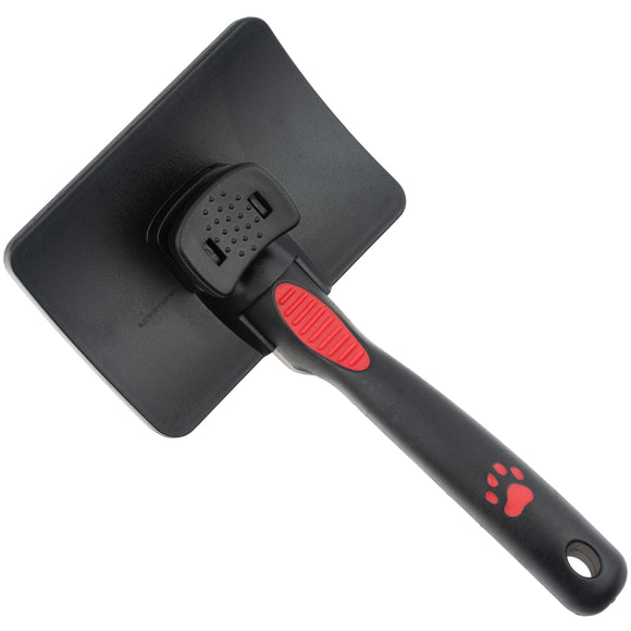 Ideal Dog Self-Cleaning Slicker Brush – Large Size, Ergonomic Handle for Easy Grooming