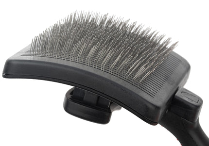 Ideal Dog Self-Cleaning Slicker Brush – Large Size, Ergonomic Handle for Easy Grooming