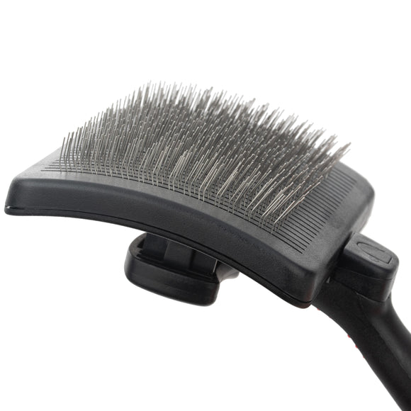 Ideal Dog Self-Cleaning Slicker Brush – Large Size, Ergonomic Handle for Easy Grooming