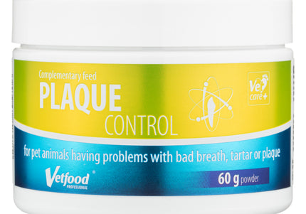 Vetfood Plaque Control Powder 60g – Oral Hygiene Food Additive, Supports Clean Teeth