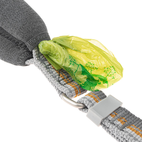 Hurtta Adjustable Leash Eco Blackberry – Padded Handle, Gray and Honey, Lightweight Design