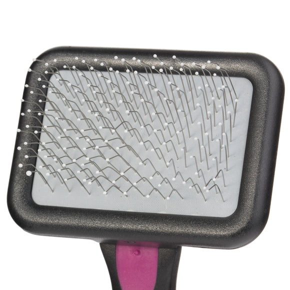 KW Smart Soft Knobbly Card – Gentle Small Poodle Brush with Safety Pins, Ergonomic Design