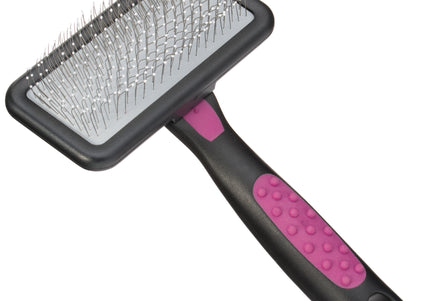 KW Smart Soft Knobbly Card Brush – Medium, Gentle Poodle Brush with Secure Pins