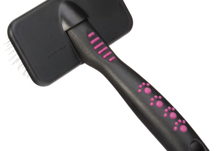 KW Smart Soft Knobbly Card Brush – Medium, Gentle Poodle Brush with Secure Pins